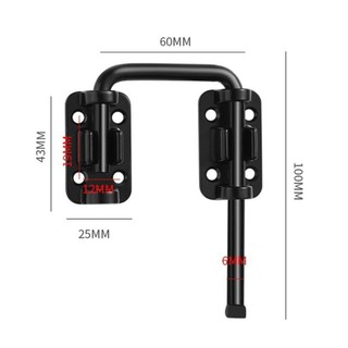 Khóa chốt cửa EARTHLYCO, Chốt cổng thép không gỉ dày, Ngăn kéo khóa chống trộm an toàn 90 / 180 độ bền