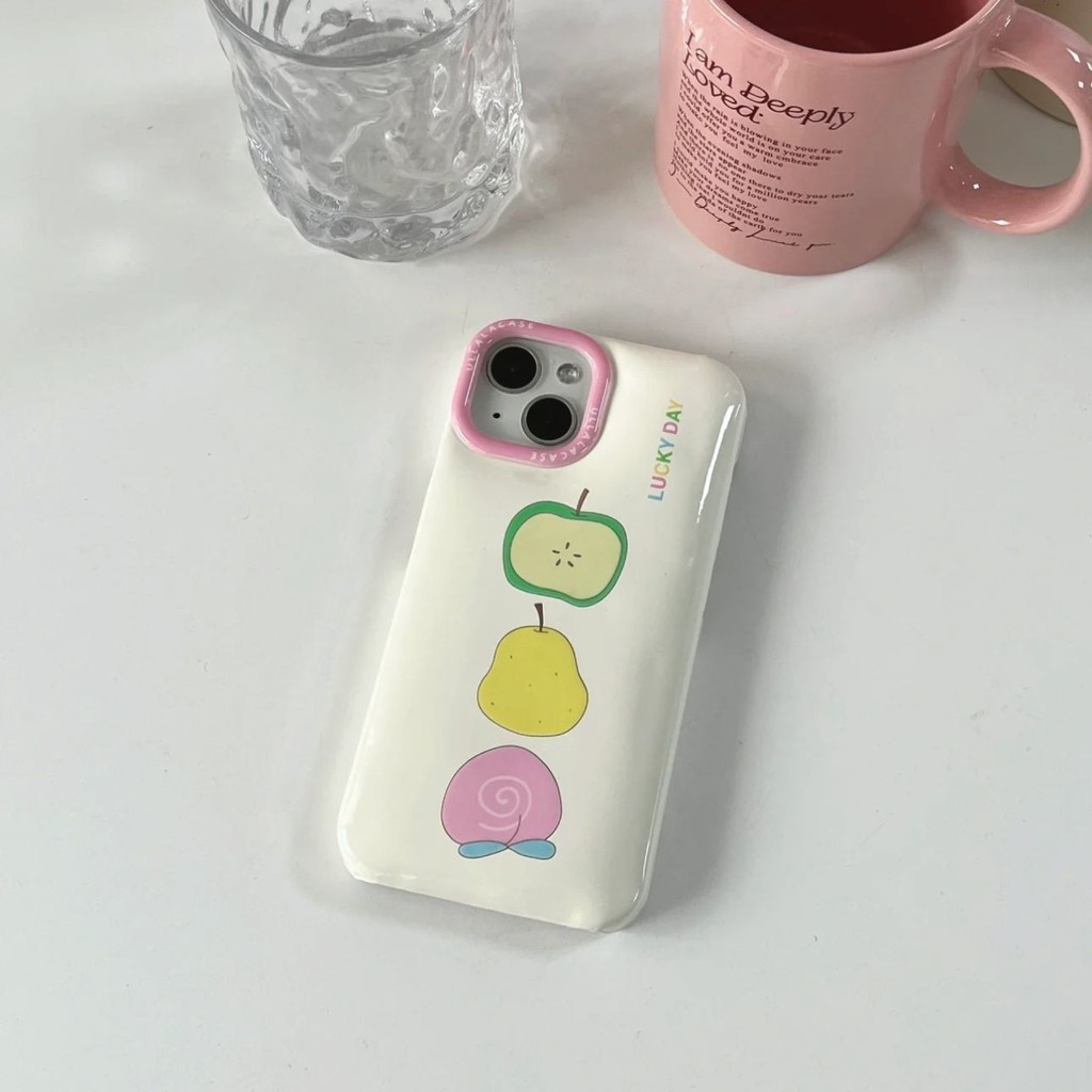 【✨Sopt】Ốp lưng iPhone 15promax/Apple 16pro/14plus hình trái cây tối giản, chống sốc cho