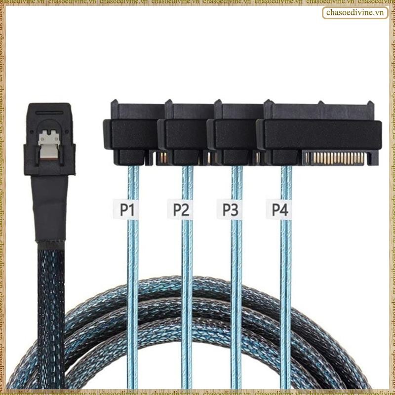 [K O G X] Mini Sas Sff-8087 đến 4 Sff-8482 Thẻ mảng máy chủ Cáp dữ liệu ổ cứng Cáp nguồn Sata