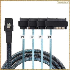 Mini Sas Sff-8087 đến 4 Sff-8482 Thẻ mảng máy chủ Cáp dữ liệu ổ cứng Cáp nguồn Sata