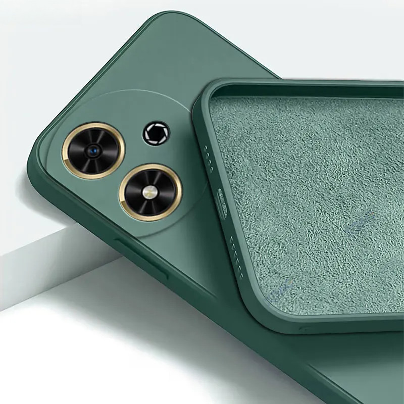 Ốp điện thoại silicon lỏng hình vuông sang trọng cho Honor Play 20 30 40 40s 50 7T 50m 5 5G Plus Pro Vỏ di động chống sốc toàn cầu HonorPlay50 Play50m Coque mềm