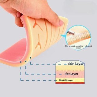 RISEDOT Suture Practice Skin, Chấn thương Suture Thực hành phẫu thuật Vết thương Thực hành Miếng đệm da silicon, Bộ huấn luyện Mô phỏng Y tế Suturing Pad