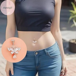 Deyangk Thời Trang Rốn Nhẫn Nữ Cô Gái Tinh Tế Zircon Pha Lê Bụng Nút Nhẫn Gợi Cảm Bụng Xuyên Cơ Thể Trang Sức Quà Tặng VN