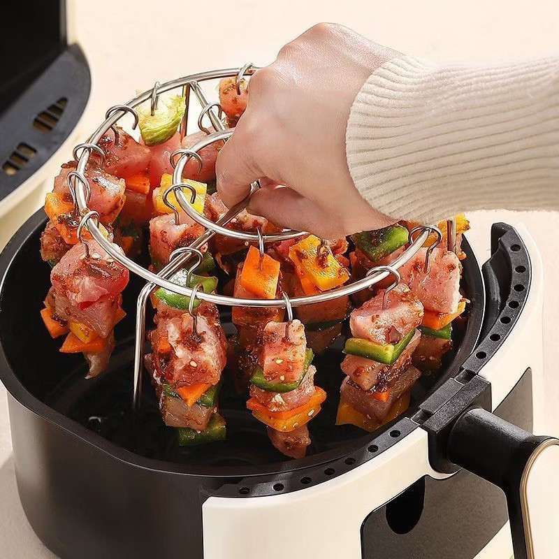 Xiên Thịt Nướng Cho Nồi Chiên Không Dầu Combo 24 Xiên Nướng Thịt BBQ Bằng Inox 304 Không Gỉ An Toàn