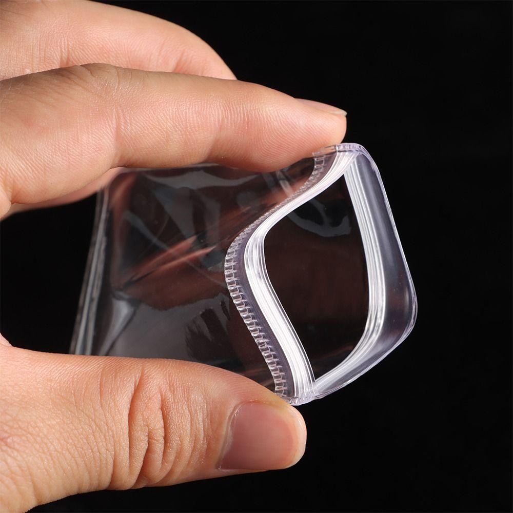 YUUKII 100 chiếc túi tự niêm phong, túi khóa zip trong suốt có thể đóng lại, nhựa PVC chống bụi, bao bì quà tặng, túi đựng trang sức