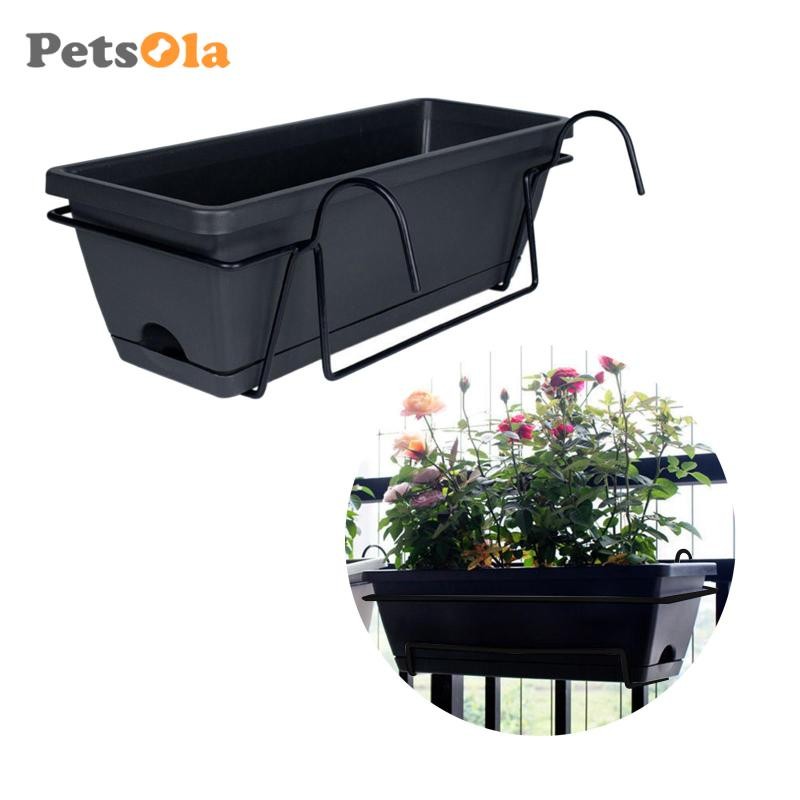 [PETSOLA] Chậu trồng cây treo cho lan can ban công Chậu hoa cho hiên đồng quê bên ngoài