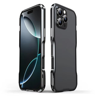 [Jlk] Ốp Lưng Nhôm Cho iPhone 16 E 15 14 13 12 Pro Max 16Pro 16ProMax S25 S24 S23 Ultra Cover 16Plus Khung Kim Loại Chống Sốc Vỏ Điện Thoại