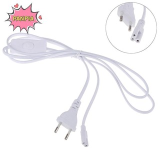 Pnpia 1.8m Dây Điện Cáp Cắm EU Cho T5 Ống LED T8 Dây Sạc Điện Kết Nối Boutique