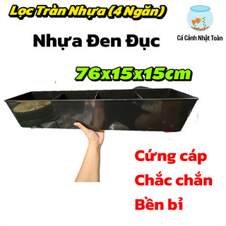 Lọc Tràn Nhựa 4 Ngăn Cho Bể Cá Cảnh (76x15x15cm) (Màu Nhựa Đen)