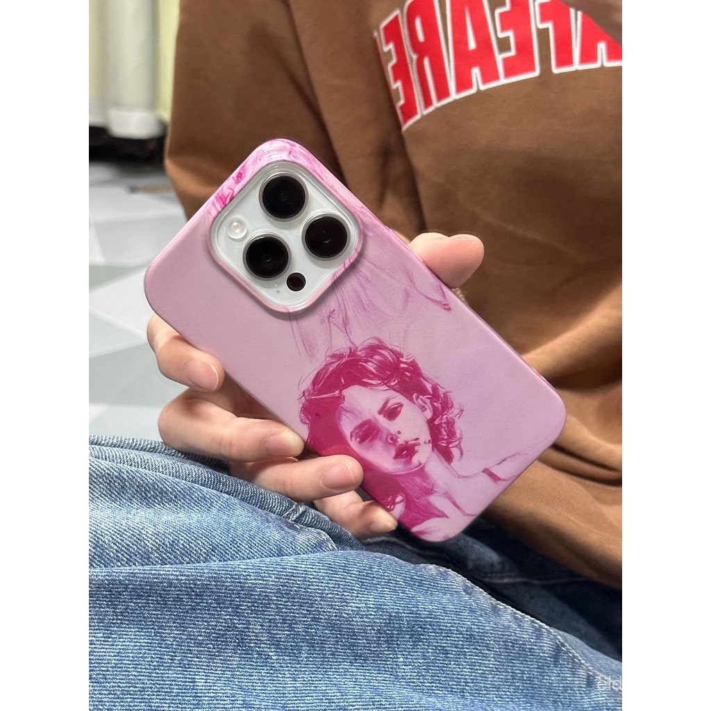 Ốp lưng Nữ Thần hút thuốc QYJS Ốp lưng điện thoại kiểu nửa bao bọc dùng cho IPhone 16 ProMax 15 14 13 12 PRO 11 7 8 plus 14 15 16 PLUS X X X X X X X X X X X X SE Vỏ bảo vệ mặt sáng chống rơi zqbox
