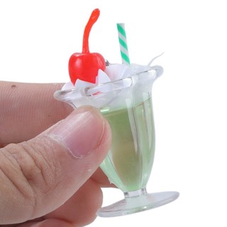 Marset Đáng Yêu Cherry Cream Cup Móc Chìa Khóa Ba Lô Phụ Kiện Mô Phỏng Đạo Cụ Trò Chơi