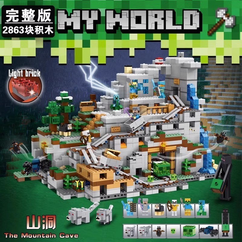 Tương thích với LEGO Hang động khối xây dựng Minecraft Lắp ráp đồ chơi ...