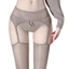 Exhila Dầu Bóng Garter Thắt Lưng Đùi Vớ Ren Quần Lót Quần