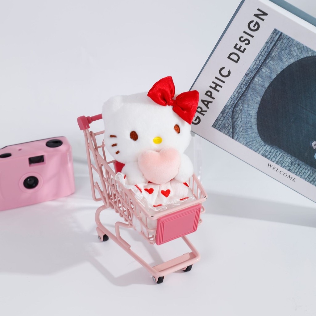 Sanrio Hoa Kỷ Niệm Kitty Rose Tình Yêu Mặt Dây Chuyền Búp Bê Mặt Dây Chuyền
