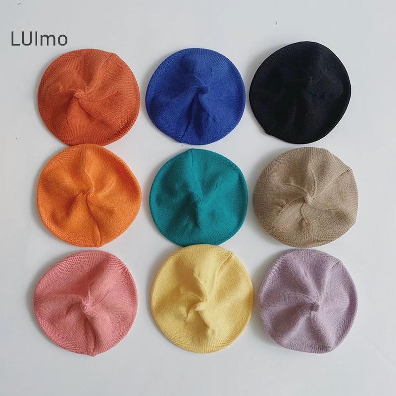 Luimo Thời Trang Dễ Thương Cho Bé Dệt Kim Mũ Nồi Màu Trơn Trẻ Em Mũ Ấm Áp Thu Đông Mũ Cho Trẻ Em Ngoài Trời Bonnet Phụ Kiện Quà Tặng SBS