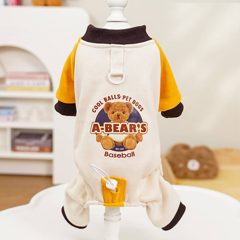 【Ready Stock】 Cotton Pet Four-Legged Clothes Medium and Large Dog Cat Clothes Supplies Autumn Winter Sweater Fleece Teddy/French Bulldog Ke Jin Mao mq7C