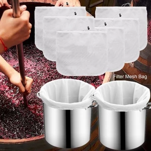 Túi lưới lọc pha rượu bia - Dành cho sữa đậu nành, nước ép trái cây - Túi lọc - Bền, có thể điều chỉnh, tái sử dụng - Dụng cụ làm bánh trà sữa chua cà phê - Dụng cụ nấu ăn nhà bếp tại nhà