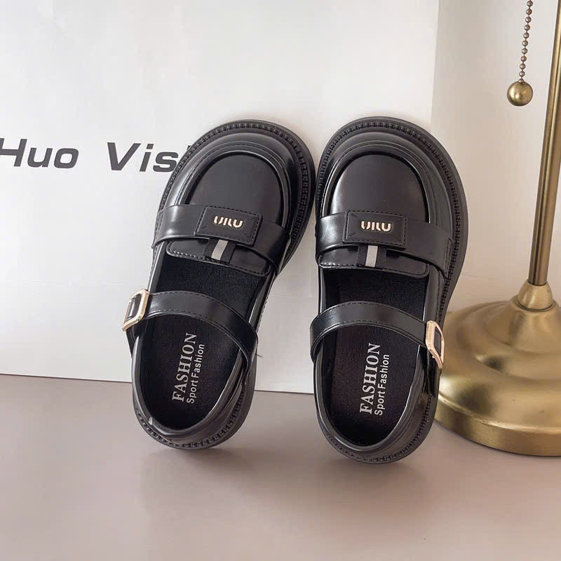 giày búp bê bé gái giày bệt cho bé kiểu dáng hàn quốc da PU êm chân QCCC full hộp size đại mã mới 325