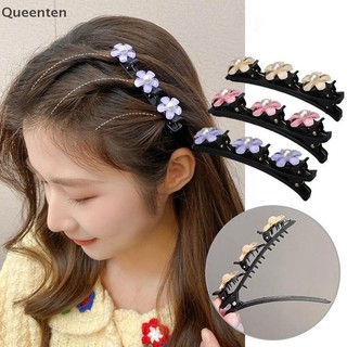 Queenten Hoa Lấp Lánh Pha Lê Bướm Bện Kẹp Tóc Bốn Lá Cỏ Ba Lô Kẹp Tóc Mỏ Vịt Móng Vuốt Với 3 Tóc Nhỏ Barrettes QT