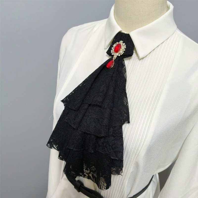 Phep kiện cổ áo Gothic Ren Ruffle Jabot style, phù hợp với phong cách Steampunk
