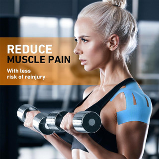 10 Băng dán thể thao Kinesiology cắt sẵn vai - Không thấm nước & thoáng khí, co giãn hỗ trợ giảm đau