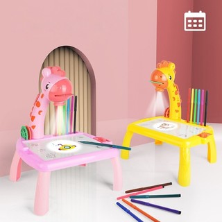Bàn Vẽ Hươu Cao Cổ Kèm Đèn Chiếu – Máy Chiếu 24 Hình Tập Vẽ Cho Trẻ Em, Kích Thước Lớn, Thú Vị Và Sáng Tạo - POPITOYS