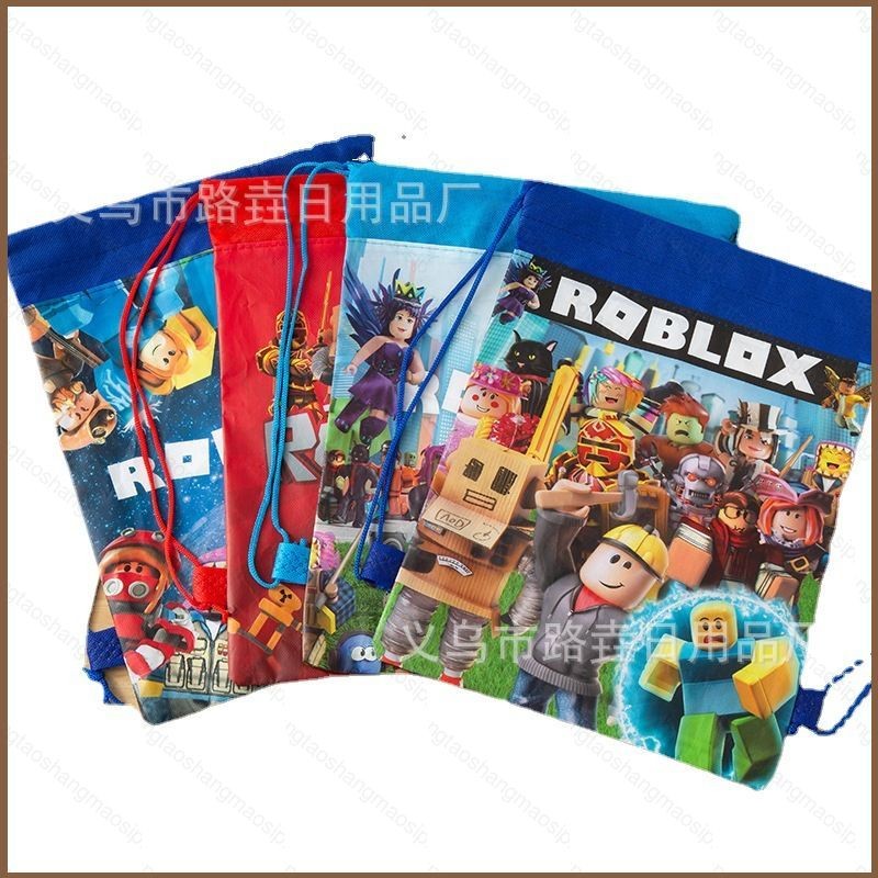 YT2 Roblox Túi Dây Rút Chống Thấm Nước Trẻ Em Tiệc Giáng Sinh Túi Quà Tặng Học Sinh Ba Lô Đi Học Du Lịch Túi Thể Thao TY2