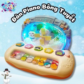 Đồ Chơi Đàn Piano Cối Xay Gió Bông Tuyết Có Âm Thanh Và Đèn Led Sống Động - Đồ Chơi  Âm Nhạc Quà Tặng Cho Bé