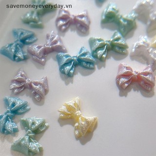 [savemoneyeveryday] 50 Chiếc Ngọc Trai 3D Nail Art Bow Charm Cho Móng Tay Thiết Kế Trang Trí Phụ Kiện Làm Móng Tay Nơ Đồ Thủ Công DIY [vn]
