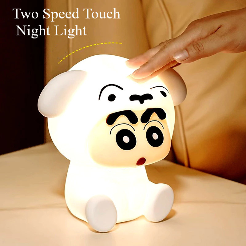 Cảm Ứng Đèn Ngủ Phòng Ngủ Đèn Ngủ Dễ Thương Crayon Shinchan Pat Đèn Để Bàn Trang Trí Trẻ Em Đồ Chơi Sinh Nhật