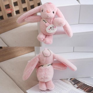 Cuộc diễu hành Sáng Tạo Hoạt Hình Dài Tai Móc Khóa Thời Trang Móc Khóa Mặt Dây Chuyền Dễ Thương Schoolbag Trang Trí Phụ Kiện Quà Tặng VN