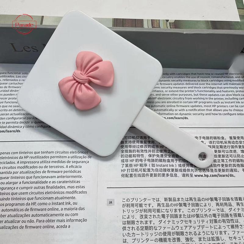 Diễu Hành Dễ Thương Nơ Cà Vạt Gương Chiết Xuất Vuông Cầm Tay Gương Dụng Cụ Massage Tóc Du Lịch Lược Massage Tạo Kiểu Dụng Cụ VN