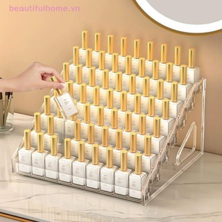 [Beautifulhome] Giá đỡ trưng bày trong suốt 3-7 tầng Sơn móng tay trưng bày mỹ phẩm Phấn mắt Giá đỡ trang điểm Giá đựng môi [làm đẹp]