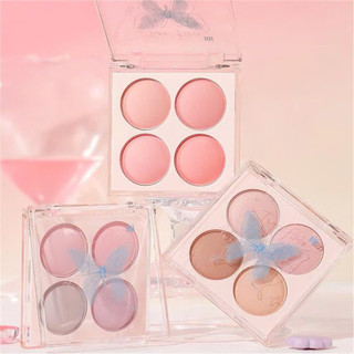 [ XIXI ] Bảng Phấn Má 4 Ô XIXI Butterfly Trang Điểm Mặt Mỹ Phẩm Tự Nhiên Cosmetic