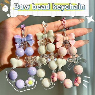 [Gou] Dây chuyền điện thoại đính cườm nơ hình trái tim hoạt hình Mặt dây chuyền móc khóa đầy màu sắc dành cho nữ Cô gái Ba lô đa năng Phụ kiện trang trí Quà tặng VN