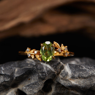 Nhẫn Bạc Nữ S925 Bạc Có Thể Điều Chỉnh Nhẫn Tự Nhiên Topaz Garnet Ametrine Olivine Lá Màu Đá Quý Nhẫn Vòng Chỉ Tay Ngũ Sắc
