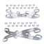1 Cặp Lưỡi trượt hình nội tuyến, Lưỡi trượt băng bạc 253 / 290mm, Phụ kiện giày trượt ván thay thế bằng thép không gỉ