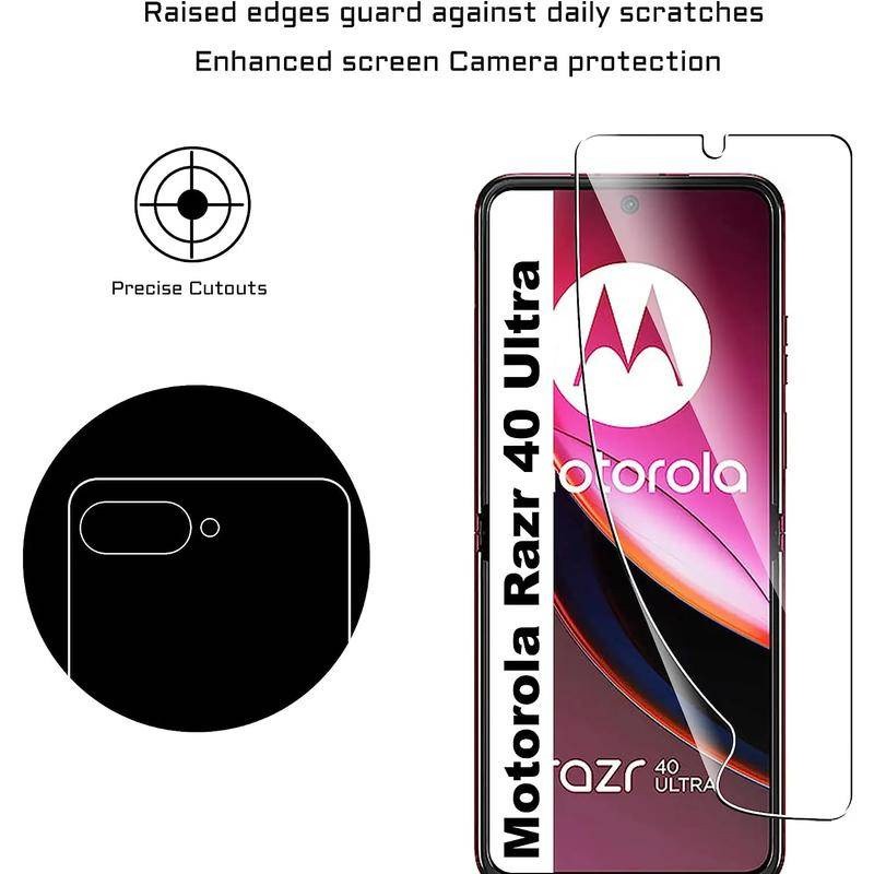 Motorola Razr40 Razr50 1-2 Cái HD Trong Suốt Mềm Hydrogel Cho Motorola Razr 40 50 Ultra 2022 2024 Plus 5G Bảo Vệ Màn Hình Chống Cháy Nổ