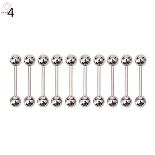 [PCWKKef] 10 Chiếc Lưỡi Inox Rốn Núm Vú Barbell Nhẫn Thanh Thân Mới