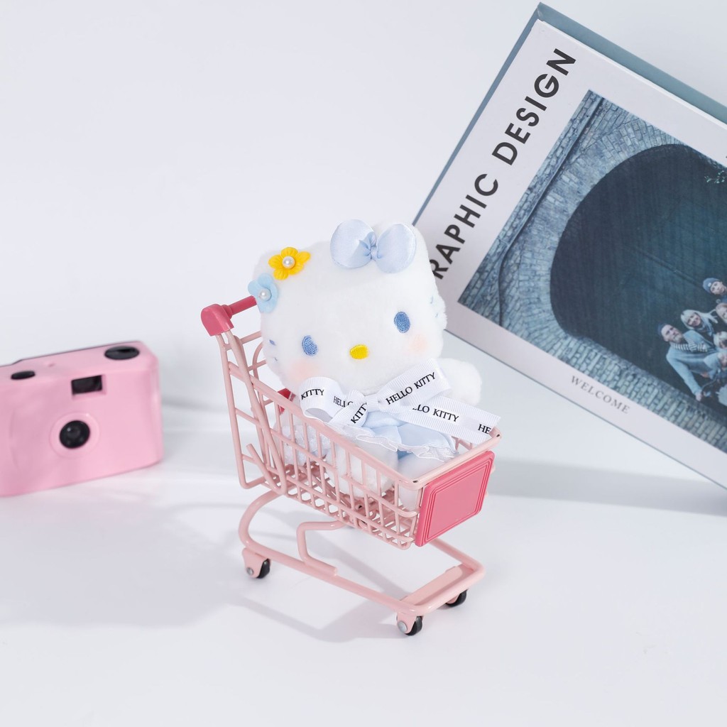 Sanrio Hoa Kỷ Niệm Kitty Rose Tình Yêu Mặt Dây Chuyền Búp Bê Mặt Dây Chuyền