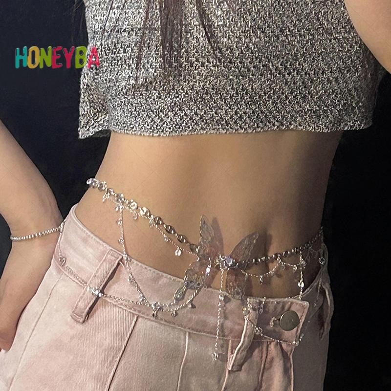 < Honeyba > Mặt dây chuyền Dainty Multiayer Vòng cổ dây chuyền cơ thể thanh lịch Quà tặng trang sức dự tiệc
