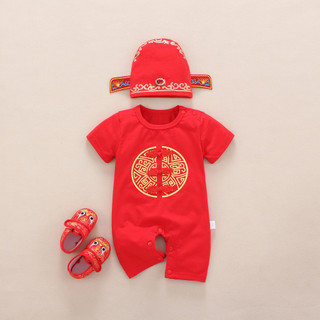 Năm mới CNY Cheongsam Romper Quần áo trẻ sơ sinh Bộ đồ liền thân cho trẻ sơ sinh – Quần áo thêu truyền thống Trung Quốc (0-24 tháng)