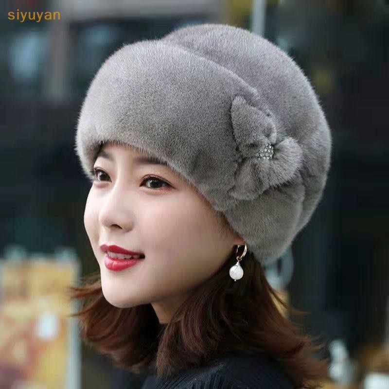 Siyuyan Thời Trang Thường Ngày Mới Mũ Mũ Thời Trang Ấm Áp Mũ Da Mũ Đầu VN