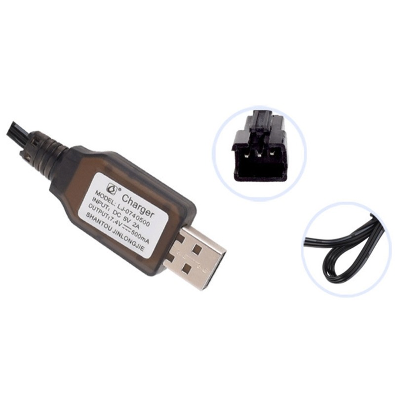 Dây sạc Lithium Cinna 7 4V SM3P Cắm cho đồng hồ từ xa Sạc hiệu quả