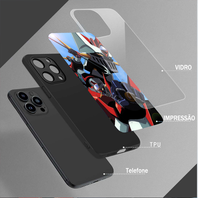 Ốp Điện Thoại Thủy Tinh Mazinger Z 03 Cho Xiaomi POCO F3 F4 F5 M3 M4 M5 M6 4G X3 X4 GT NFC X5 X6 PRO 5G