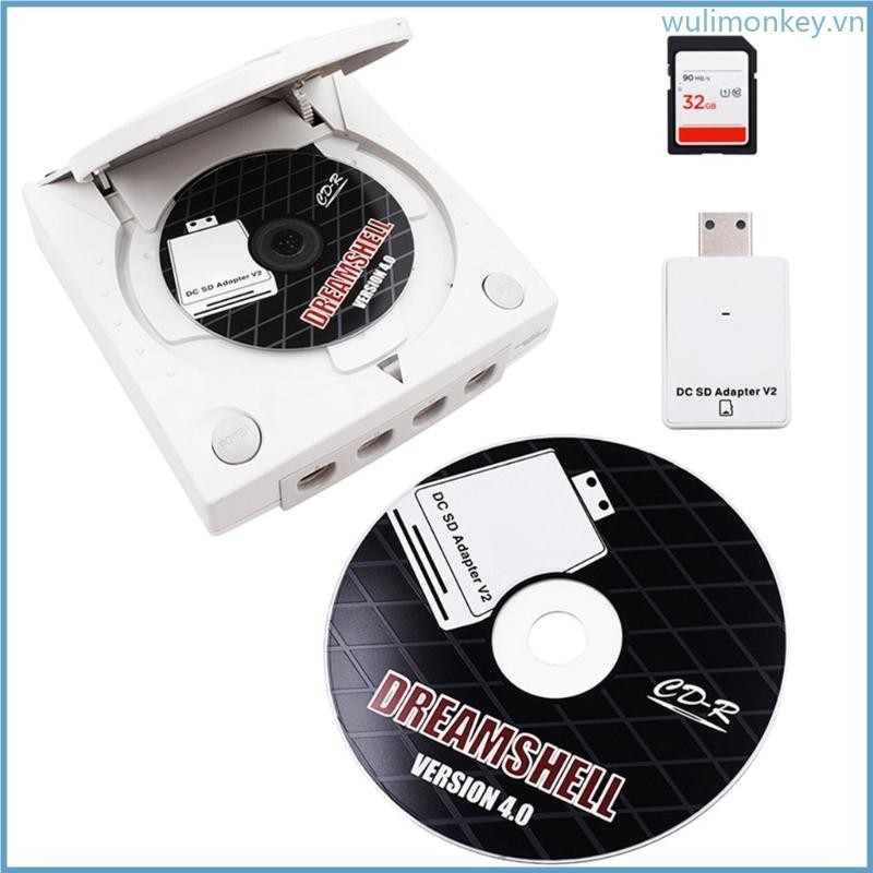 Wu cho đầu đọc thẻ DC SD TF V2 cho Dreamcast và đĩa có khởi động ...