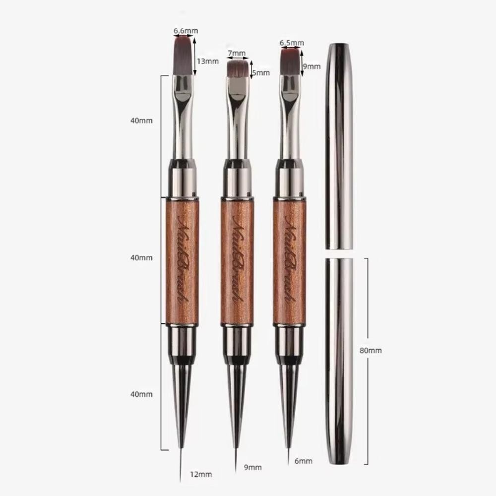 EBINLANDS UV Gel Brush, Liner Brush Acrylic Nail Art Dual End Keo dán móng tay Bút trị liệu bằng ánh sáng, Gel mở rộng bút tranh Công cụ làm móng tay chuyên nghiệp