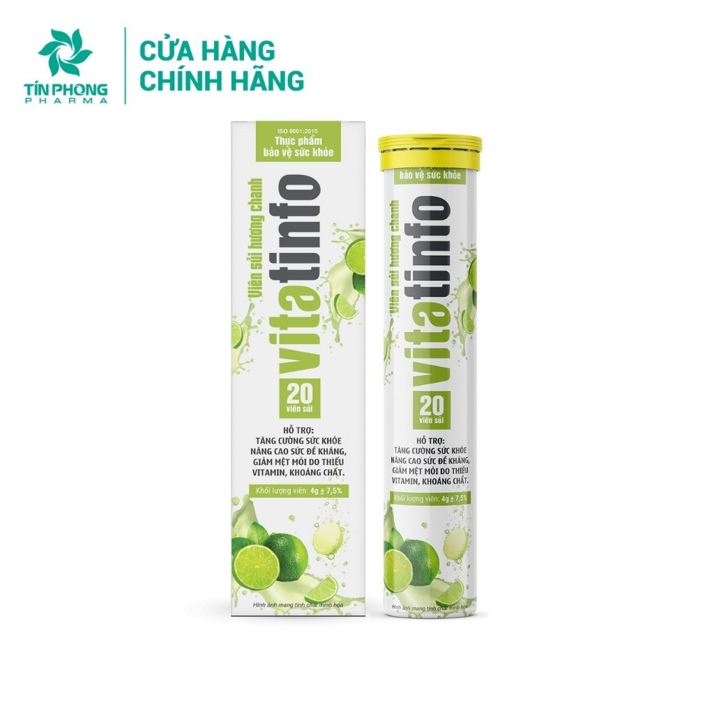 Ảnh TPBVSK Vitatinfo - Viên Sủi Hỗ Trợ Tăng Cường Sức Khỏe Bổ Sung Vitamin Khoáng Chất Lọ 20 Viên 2