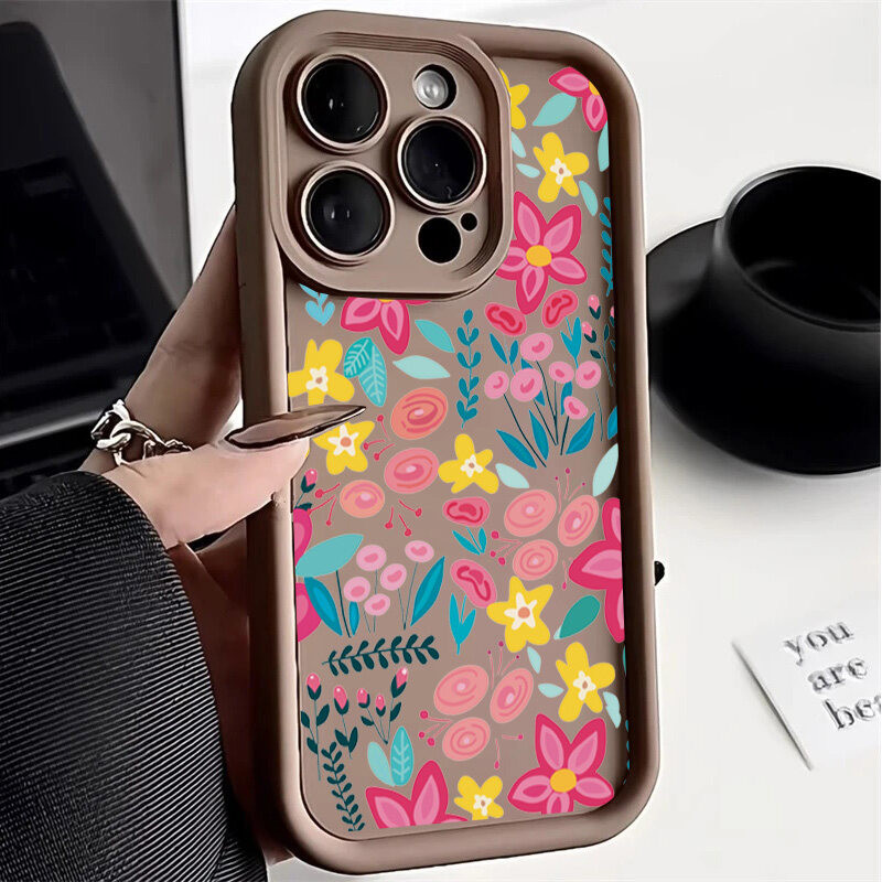 Ốp Điện Thoại Hoa Nhiều Màu Sắc Cho VIVO V40 Lite V29 V30 Pro V25 V23 X100 V15 S1 V20 Pro V21 V30E V29E V27E V23E Y100 5G Vỏ Điện Thoại Họa Tiết Thời Trang Bảo Vệ Camera