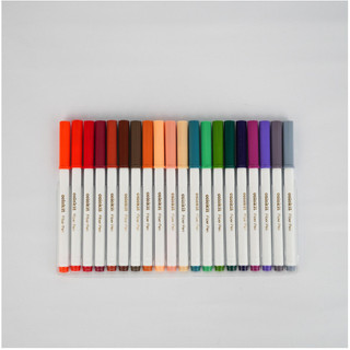 Bút lông thư pháp, 20 màu RETRO rửa được Fiber Pen Thiên Long SWM-C009